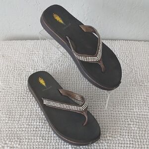 Volatile Rhinestone Flip Flops